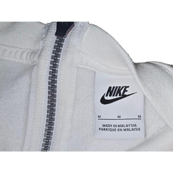 Nike White Crewneck Sweatshirt Jogger Pants Set Medium Champagne Gold Sides - Picture 11 of 12